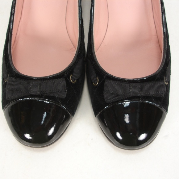 NEW MARC JACOBS QUILTED VELVET CAP TOE PUMPS 37 - Picture 5 of 8